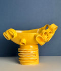 Yellow Sculptural Up Lamp