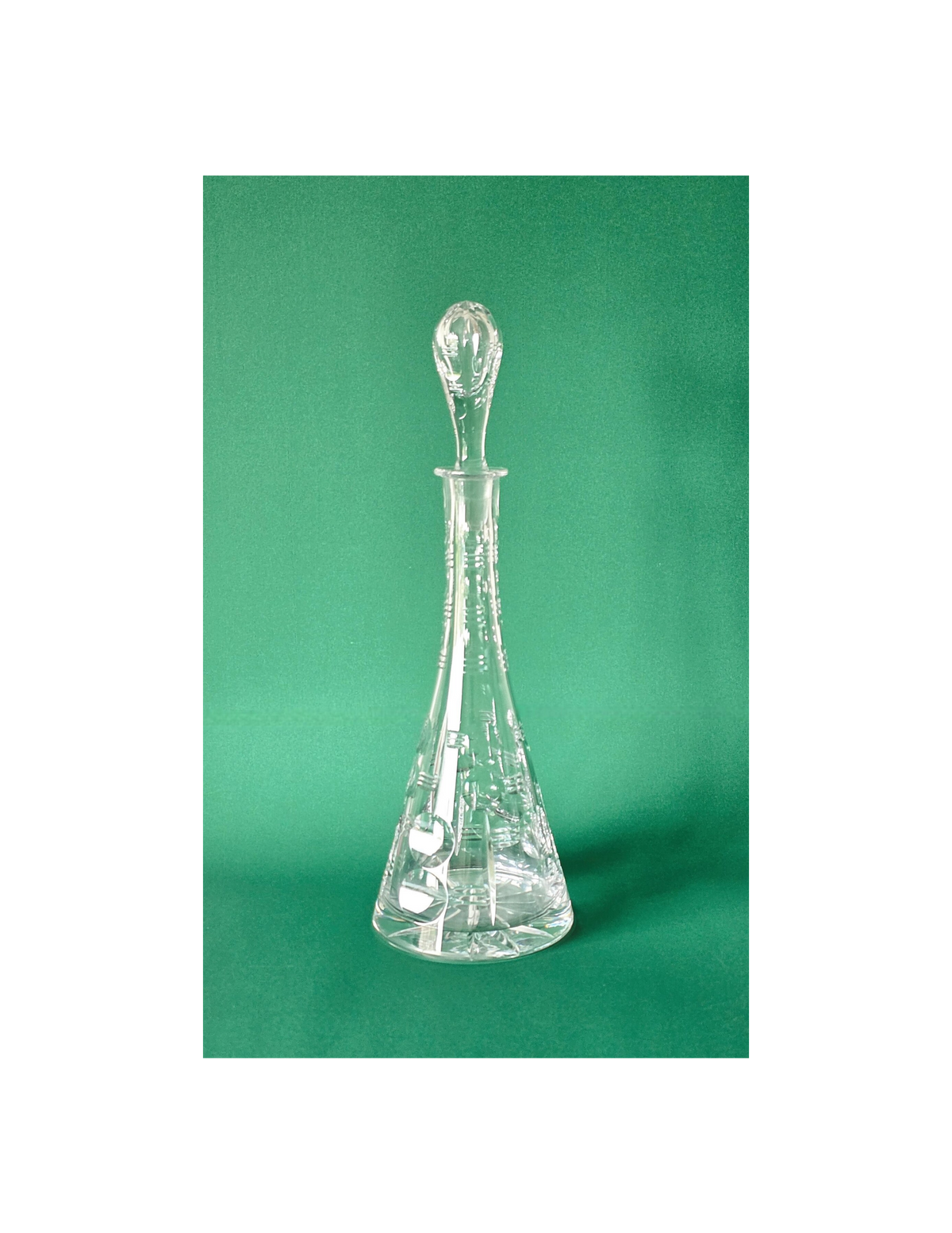 Tall Art Deco Crystal Decanter