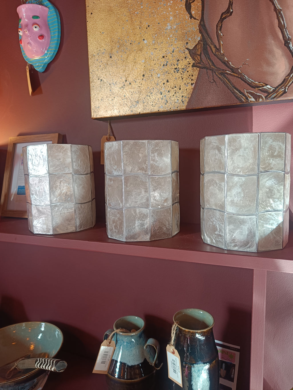 Vintage Oyster Shell Lampshades