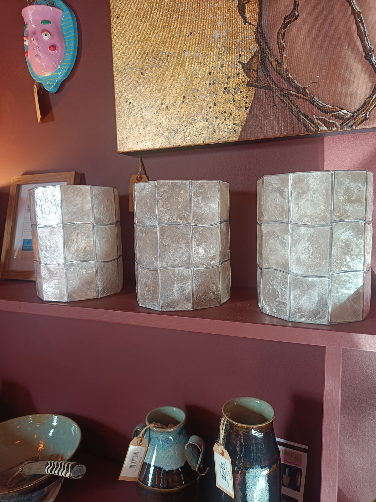 Vintage Oyster Shell Lampshades